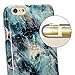 iPhone 6 Plus Case, GMYLE Snap Cover Glossy for iPhone 6 Plus/6S Plus – Blue Marble Pattern Slim Hard Back Case