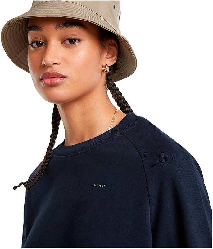 Camisola de Construção de Mangas Feminina, Azul (Osaka Blue D25045-D589-3873), L