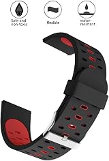 ISABAKE 20mm Silicone Watch Strap for Garmin Vivoactive 3, Forerunner 645/245 view 4