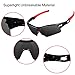 Ewin E02 Polarized Sports Sunglasses with 5 Interchangeable Lenses for Men Women Golf Baseball Volleyball Fishing Cycling Driving Running Glasses(Black&Red)