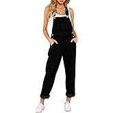 luvamia Women's Casual Stretch Adjustable Denim Bib Overalls Jeans Pants Jumpsuits