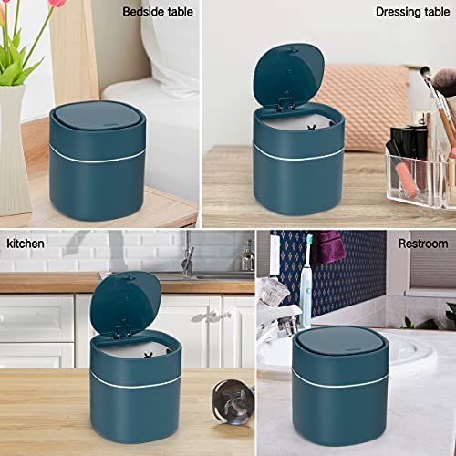 Countertop Trash Can,Mini Garbage Can with Lid,Desktop Trash Bin,Tiny