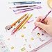 Colored Gel Pens with Diamond Tip and Scale, Fine Point Pens for Coloring Books Bullet Journal Scrapbooks Writing Notes Taking by Magicdo (0.5mm,12 Colors)