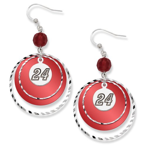 NASCAR Jeff Gordon #24 LogoArt Game Day Earrings