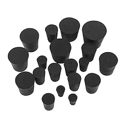 19-Pack (10 Assorted Sizes) 000# -7# Solid Rubber