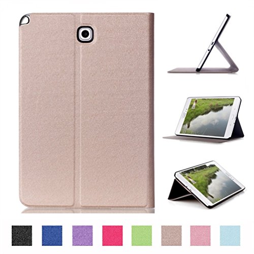 Samsung Galaxy Tab A 8.0 T350 Cover,Samsung Tab A8 Case,Samsung Tab A 8 Smart Case,Leather Stand Case Folio Cover Case for Samsung Tab A 8.0 Shell Case -Gold