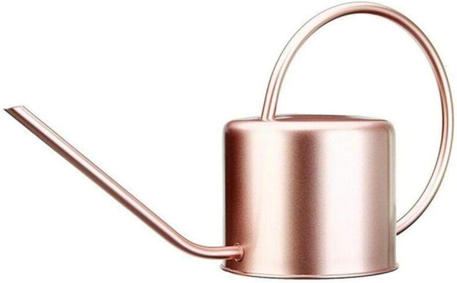 HKFG 1300Ml Garden Watering Can Stainless Steel Small Water Bottle Watering Can Planting Flower,Rose Gold