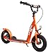 BIKESTAR Original Safety Pro Sport Push Kick Scooter Kids with brakes, mudguard and air tires for age 5 year old children | Classic Edition with Alloy Wheels 10 Inch | Sunny Orange
