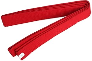 QYUU Double Wrap Taekwondo Belt Karate Judo Hapkido Martial Arts Uniform Color Rank Belt 220cm Red