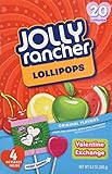 Jolly Rancher Heart Shaped Lollipops Valentine Exchange, 20-Count, 9.2-Ounce package