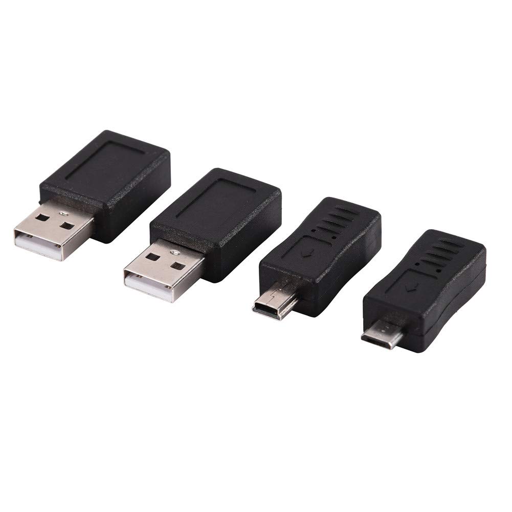 Socobeta 12 Pcs Adapter USB2.0 Converters Connectors OTG Micro Mini USB2.0 Male to Female Adapter