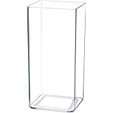 Royal Imports Flower Vase Acrylic Tall Rectangle - Decorative Centerpiece for Home or Wedding - Non Breakable Plastic, 5" X10 - Clear