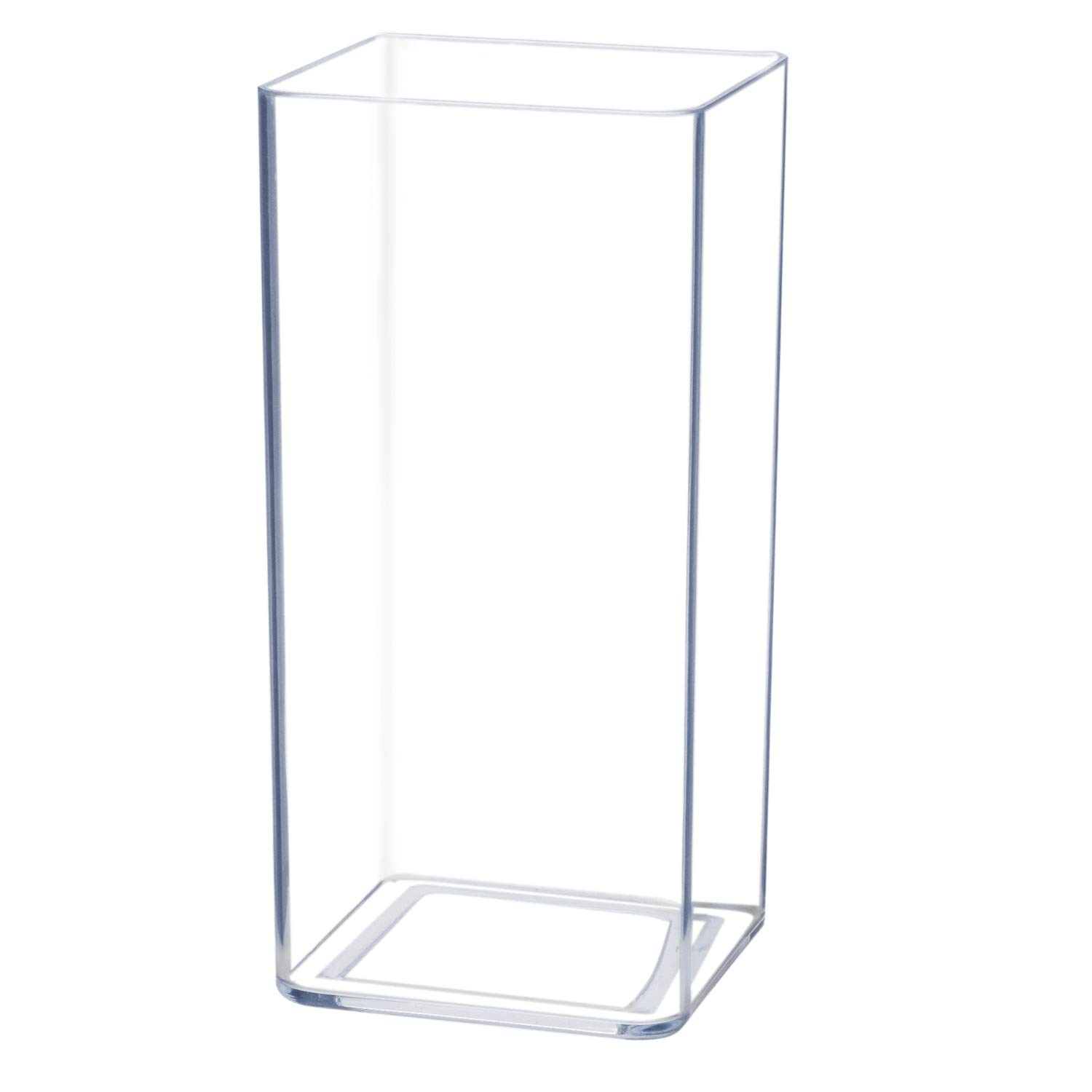 Photo 1 of Royal Imports Flower Vase Acrylic Tall Rectangle - Decorative Centerpiece for Home or Wedding - Non Breakable Plastic, 5" X10 - Clear