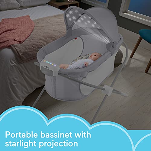 FisherPrice Portable Baby Bedside Sleeper, Soothing View Projection