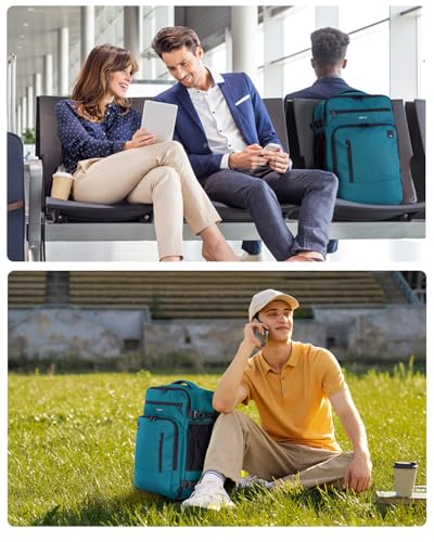 ECOHUB Ryanair Ryanair Backpack 40 x 20 x 25 cm Hand Luggage 40 x 20 x 25 cm Ryanair Travel Backpack Travel Bag Eco Friendly Tote Bag Recycled PET 20 Litres Patented Blue Green