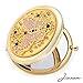 Birthday Butterfly Gifts For Women / 24K Gold Electroplate Makeup Vanity Mirror By Jinvun/Stunning Folding Mirror With Magnification For Applying Make-Up, Eye Shadow & More/Pocket Cosmetic Mirror