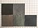 GRAY Leather Fabric for Crafts: 4 Sheepskin Sheets of GRAY with Silver Leather Hides 5x5In/12x12cm