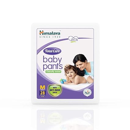 Himalaya Total Care Baby Pants Diapers, Medium, 28 Count