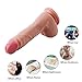 SINLOLI Double Layered Silicone Dildo with Suction Cup, 9 Inch, 16.75 Ounce