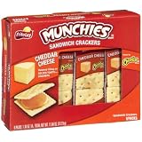 Munchies Sandwich Crackers Cheddar Cheese on Golden Toast Crackers - 8 PK