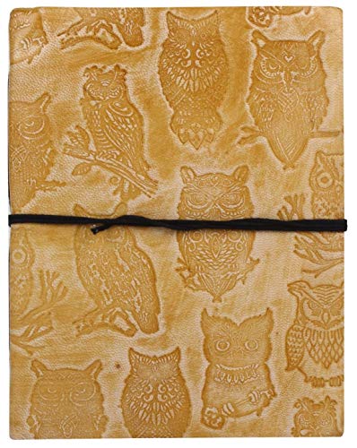 Harry Potter Owl Journal - Leather Journal to Write in - Hogwarts Antique Vintage Notepad Diary for Men Women by Rustic Town