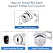 Outdoor PTZ WiFi Wireless IP Security Camera 1080P Home Surveillance Camera Pan/Tilt Two-Way Audio Motion Detection Color Night Vision SD Slot Support AT-200DW White