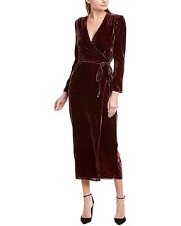 wayf velvet wrap dress