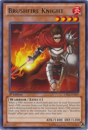 Yu-Gi-Oh! - Brushfire Knight (CBLZ-EN037) - Cosmo Blazer - 1st Edition - Rare