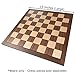 Kratos Chess Board with Inlaid Walnut Wood, Large 15 x 15 Inch, Board Only