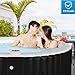 Goplus 4-6 Person Outdoor Spa Inflatable Hot Tub for Portable Jets Bubble Massage Relaxing w/Accessories Set (6 Person, Black)