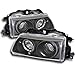 ZMAUTOPARTS Honda Crx Civic Halo Projector Headlights JDM Black CX DX LX Rt SE Hf Si