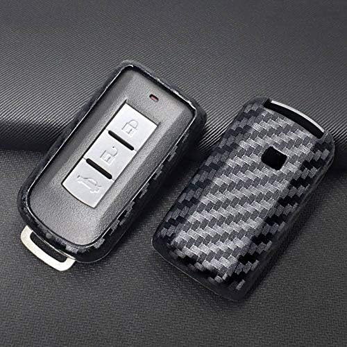 SLIODK Car Key Cover Accessories Carbon Fiber Protection Smart Key Covers Car Styling Case For Mitsubishi Outlander Lancer 10 Pajero Sport ASX