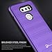 LG V30 Case, LG V30 Plus/LG V30S ThinQ/LG V35 / LG V35 ThinQ w/[Full Cover Screen Protector Clear HD], NageBee [Carbon Fiber] Brushed [Heavy Duty] Shock Proof Dual Layer Hybrid Case (Purple)