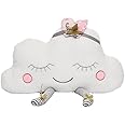 JIANEEXSQ Plush Cloud Shaped Pillow Home Decorative Nursery Pillow, Cute Throw Pillows 16inch (White)