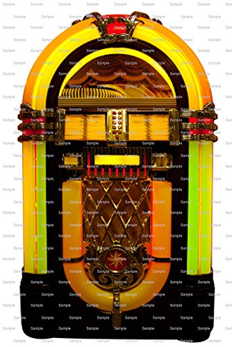 3" Round - 1950s Classic Jukebox Birthday - Edible Cake/Cupcake Party Topper - Thumbnail 3