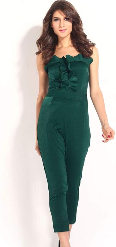 green bandeau jumpsuit