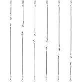 UNICRAFTALE 12pcs Necklace Extenders 304 Stainless Steel Chain Extension with Lobster Clasp Bracelet Necklace Extenders for Women Jewelry Making 1" 2" 3" 4" 5" 6" Inch