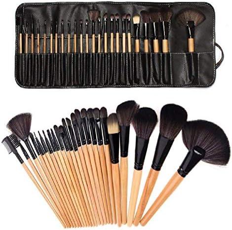 Makeup Brush Set - 24 PCS Professional Makeup Brush Set Synthetic Foundation Blending Concealer Powder Cream Cosmetics Makeup Brushes Kit with PU Leather Bag