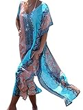Oryer Womens Chiffon Swimsuit Bathing Suit Beach Bikini Swimwear Cover up Dress