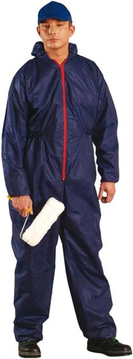 Disposable Overalls Coveralls Hood Painters Decorator Suit Protective Boilersuit Navy (XXL)