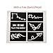 A-parts 4Pcs/set Temporary Tattoo for Body Art Drawing with a Free Stencil Set, Color Black