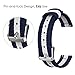 MoKo 18mm Watch Band, Fine Woven Nylon Adjustable Replacement Strap for 18mm Sport Strap, Blue & White
