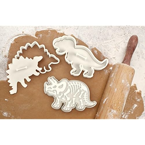 Fred DIG-INS Dinosaur Fossil Cookie Cutter/Stampers, Set of 3 Home & Kitchen, Kitchen & Dining, Bakeware, Baking Tools & Accessories, Cookie Cutters