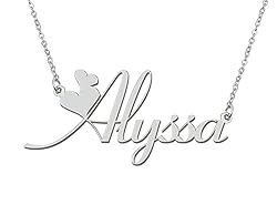 Aoloshow Stainless Steel Silver Alyssa Name