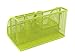 Mesh Desk Organizer 5 Compartment Office Supplies Caddy Pen Holder Card Case Organizer Storage Box with Drawer ,Green