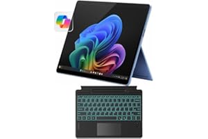 Microsoft Certified Refurbished Surface Pro 11 (2024), 13" Touchscreen 2-in-1, Snapdragon X Plus, 16GB RAM, Inateck Bluetooth Backlit Keyboard, Warranty (Sapphire, 16GB RAM，1TGB SSD)