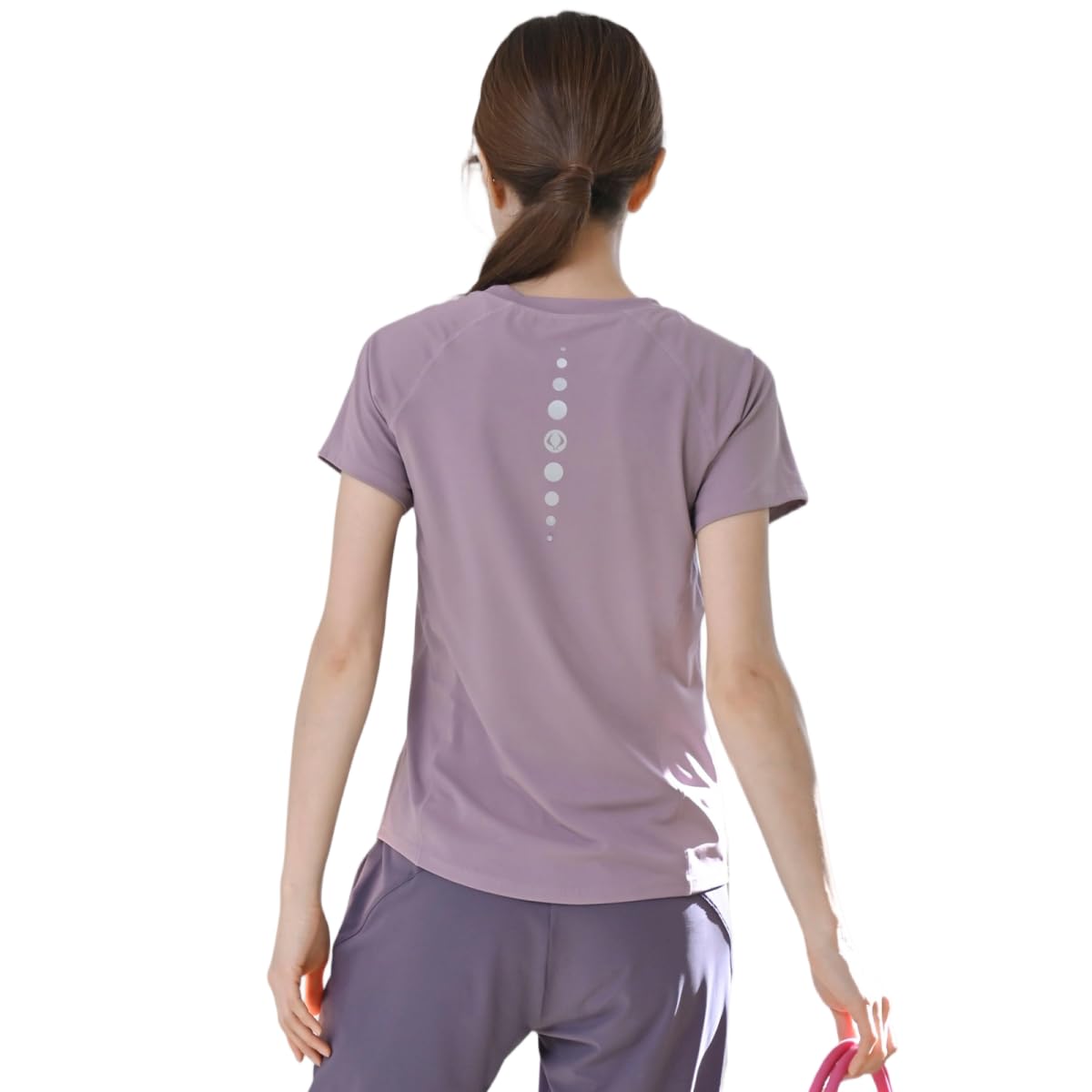 Pluviva Women's Yoga Wear, Top, Sports T-Shirt, Short Sleeve, Pilates, Running, Sportswear, Gym, Hot Yoga, Cycling, Fitness, Yoga, Quick Drying