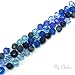 50 pcs Swarovski 5328 / 5301 4mm Crystal Xilion Bicone Beads BLUE Colors Mix **FREE Shipping from Mychobos (Crystal-Wholesale)**