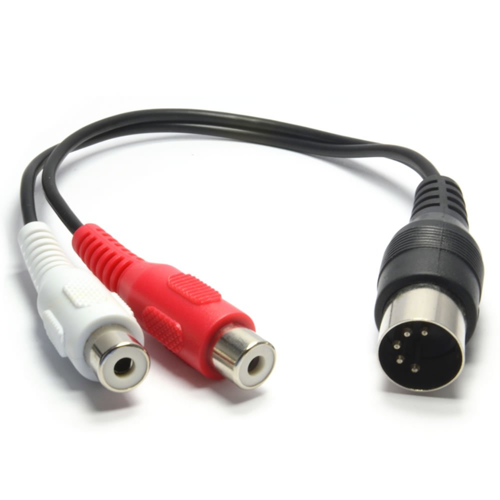 kenable 5 Pin Din Male Plug To Twin RCA Phono Sockets Amazon.co.uk