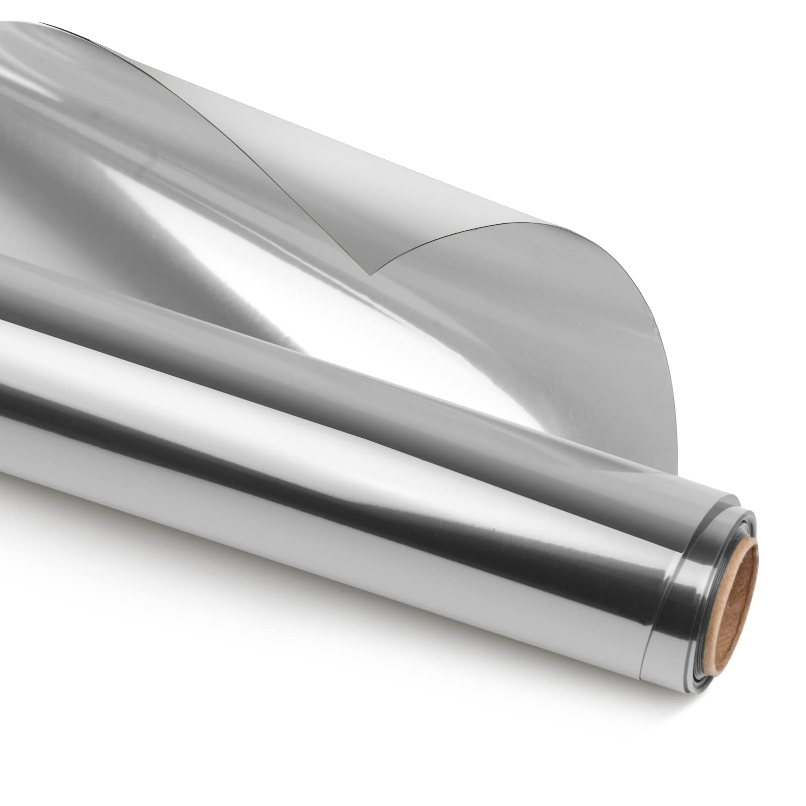 KESPEN Window Tint One Way, Heat Control UV Window Film Static Cling, Daytime Privacy Protection Reflective Window Cling, Anti UV Mirrored Window Film For Office Commercial,Silver, 105 x 200cm